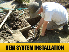 we are experts at new system installation and follow all Texas building codes